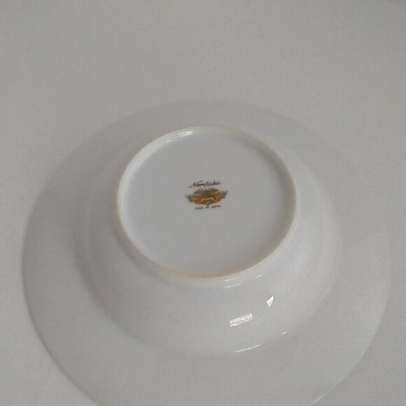 Vintage Noritake Serving Bowl Deep Well - Green/Cream 1940s Made in Japan - Picture 5 of 9